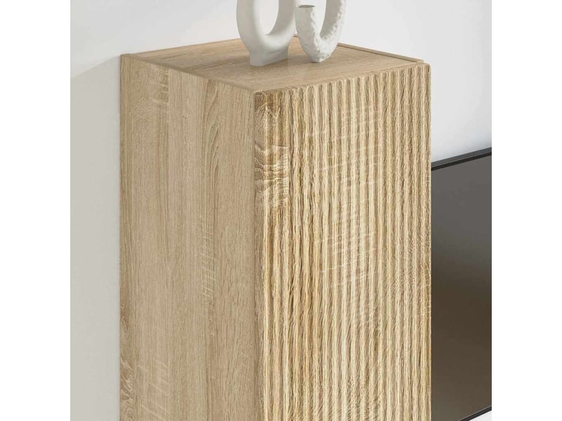  Meuble tv - banc tv - meuble de rangement mural 30 x 31 x 60 cm sonoma bois d'ingénierie  - Conforama D