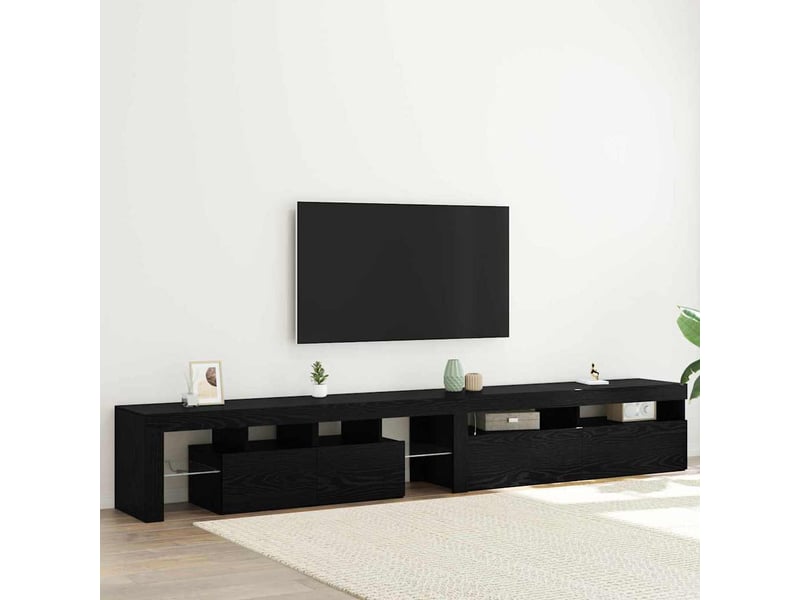  Meuble tv - banc tv - meuble de rangement 2 pcs chêne noir bois d'ingénierie  - Conforama B