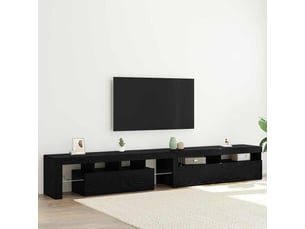 Meuble tv coloris noir 1 cm <strong></strong> <strong></strong>