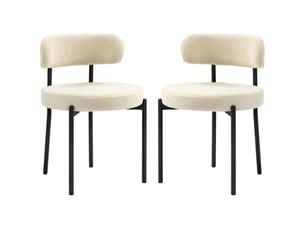 Lot de chaises chaise repas à dossier en tissu 2 chaises pieds en acier