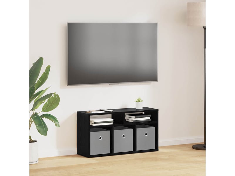  Meuble tv - basboard avec tiroir chêne noir 72 x 22,5 x 38 cm  - Conforama B