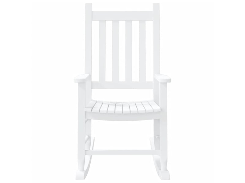  Lot de 2 chaises à bascule pour enfants 6-12 ans en bois de peuplier blanc dec029111  - Conforama C