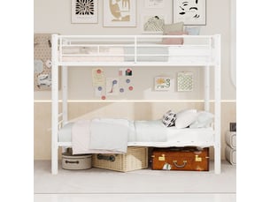 Lit superposé 90x190 cm <strong></strong> <strong></strong> coloris blanc