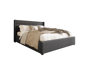 Lit coffre 160x200 cm    coloris gris