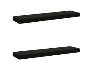 Lot de 2 coussins de banc, coussins d'assise vught 100 % polyester noir cf58500