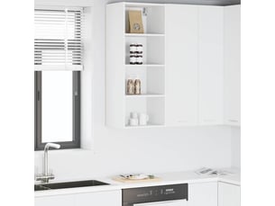 Meuble de rangement cuisine, armoire suspendue blanc 40x29,5x100cm bois d'ingénierie