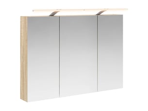 Armoire miroir salle de bain, meuble de rangement chêne sonoma 100x14.5x70 cm shl1969