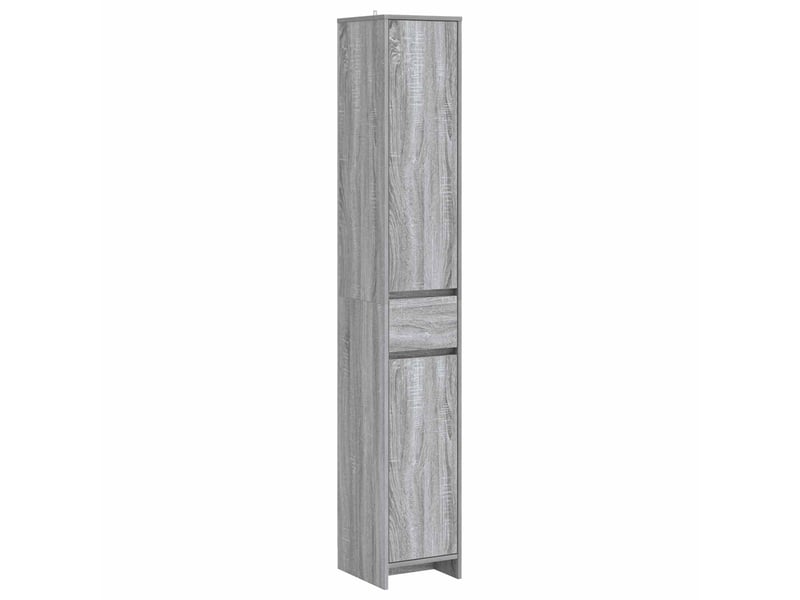 Armoire de salle de bain, meuble de rangement sonoma gris 30x33x190 cm - Conforama A