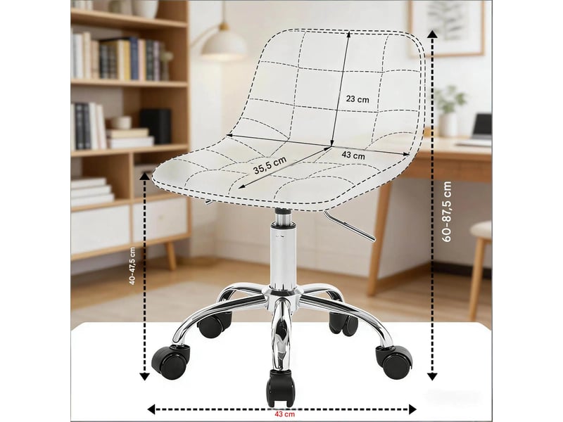 Chaise de bureau pivotante réglable en hauteur velours et métal rose T5828P493648 - Conforama C