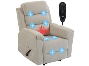 Fauteuil relax manuel PANGIVO Tissu beige