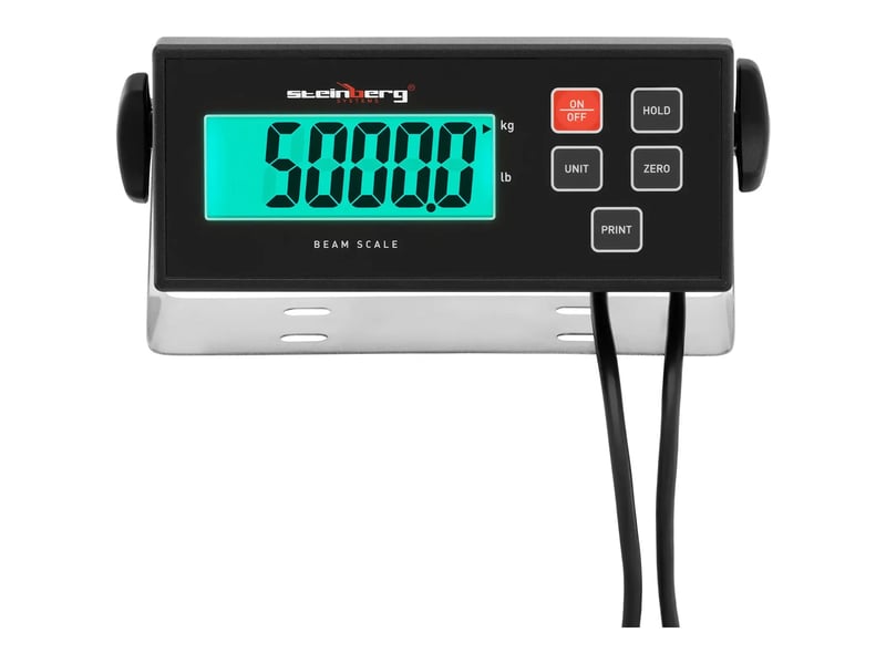 Barres de pesée 5 000 kg 1 kg 100 x 10 cm avec écran lcd externe acier au carbone fonte d'aluminium noir 14_0008414  - Conforama B