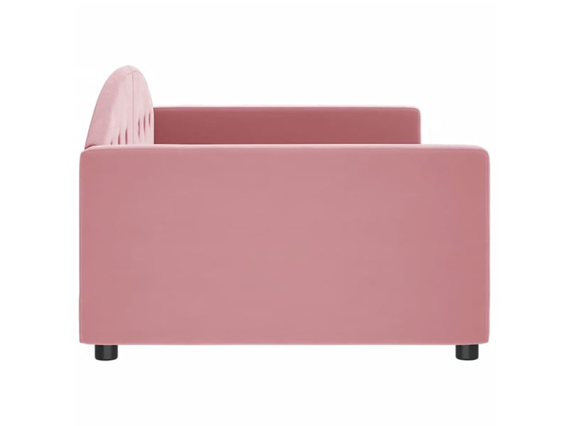  Lit simple- lit adulte -  lit de repos rose 100x200 cm velours  - Conforama C
