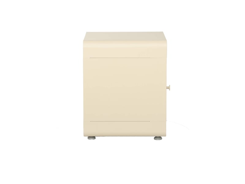  Table de chevet industrielle acier 1 porte beige - tribeca  - Conforama C