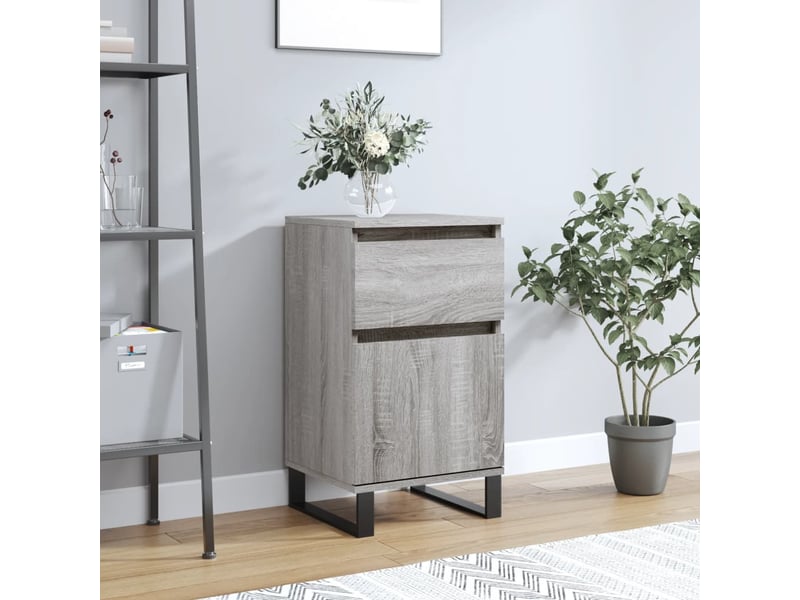  Buffet - bahut - meuble de rangement sonoma gris 40x35x70 cm bois d'ingénierie  - Conforama B