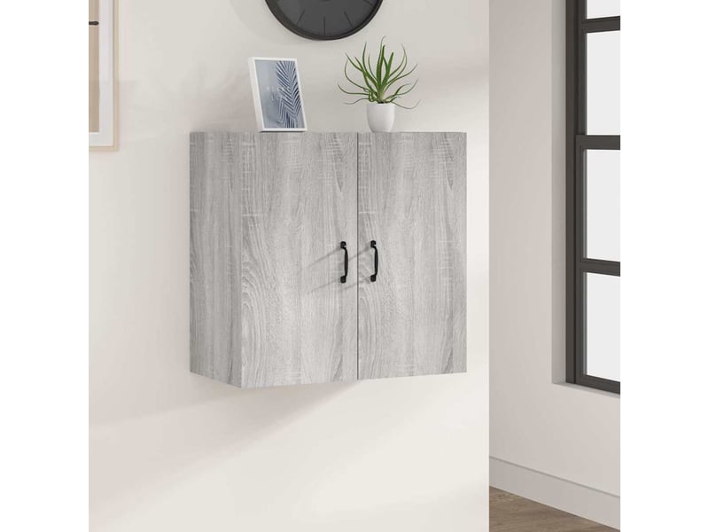  Armoire murale salon, meuble de rangement sonoma gris 60x31x60cm bois d'ingénierie shl1653  - Conforama B