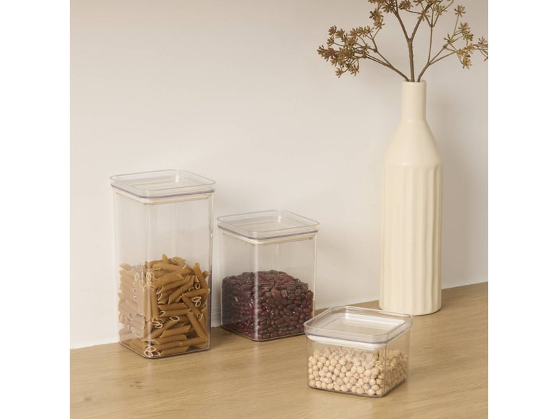  Lot de 3 boîtes de conservation carrées eske 0,511,5l transparent ESKE - Conforama B