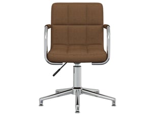 Chaise de salle à manger, chaise pivotante marron tissu cf28735
