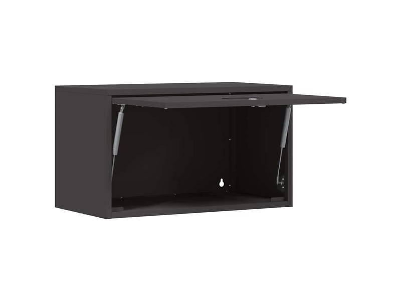  Armoire murale salon, meuble de rangement pour garage noir 60 x 33 x 35 cm  - Conforama E