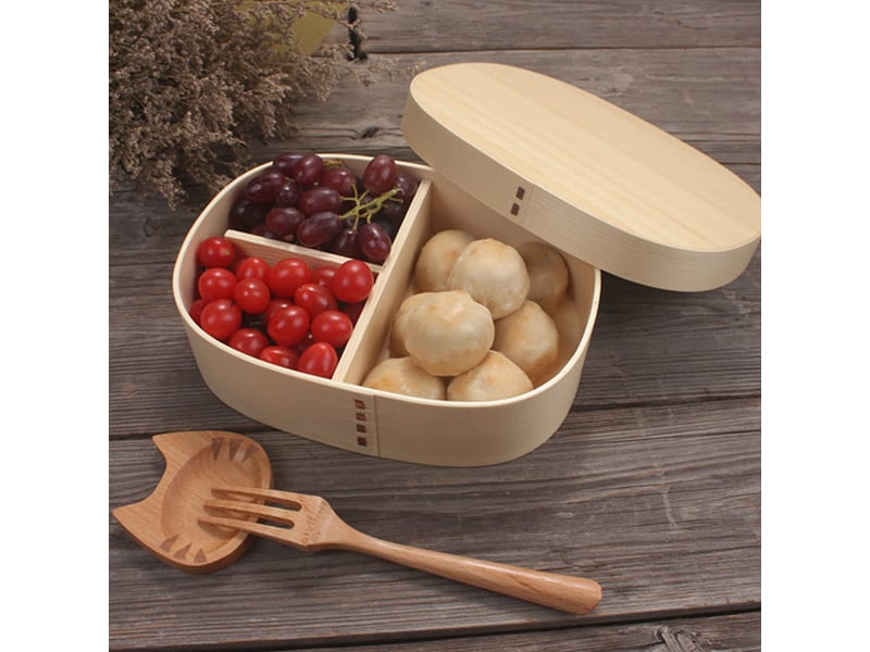  Boîte à lunch en bois pour aliments frais, facile à transporter pour le bureau, le camping, les pique-niques, l  - Conforama C