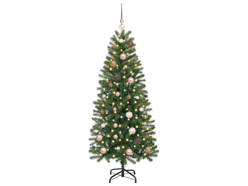 Sapin de noël artificiel, arbre de noël vert 150 cm pe et pvc shl8077  - Conforama C