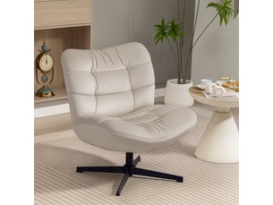Fauteuil fixe pivotant  <strong>PANGIVO</strong> <strong></strong> Tissu beige