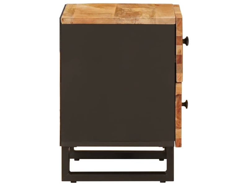 Table de chevet - cabinet de chevet - table de nuit 2 pièces marron 40 x 33 x 46 cm - Conforama D