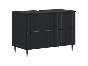 Meuble sous lavabo de salle de bain zwolle noir cf64955