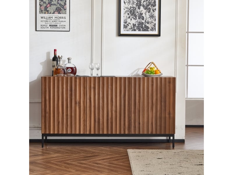  Buffet 3 porte(s) 0 tiroir(s) - 150 cm naturel mdf buffet naturel - Conforama D