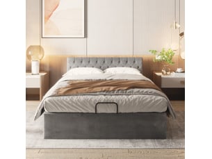 Lit coffre 140x200 cm MODENUIT    coloris gris