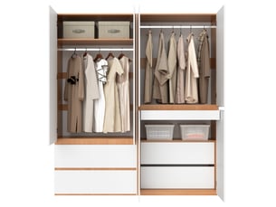 Armoire DESVIAE coloris bicolore largeur 180 cm