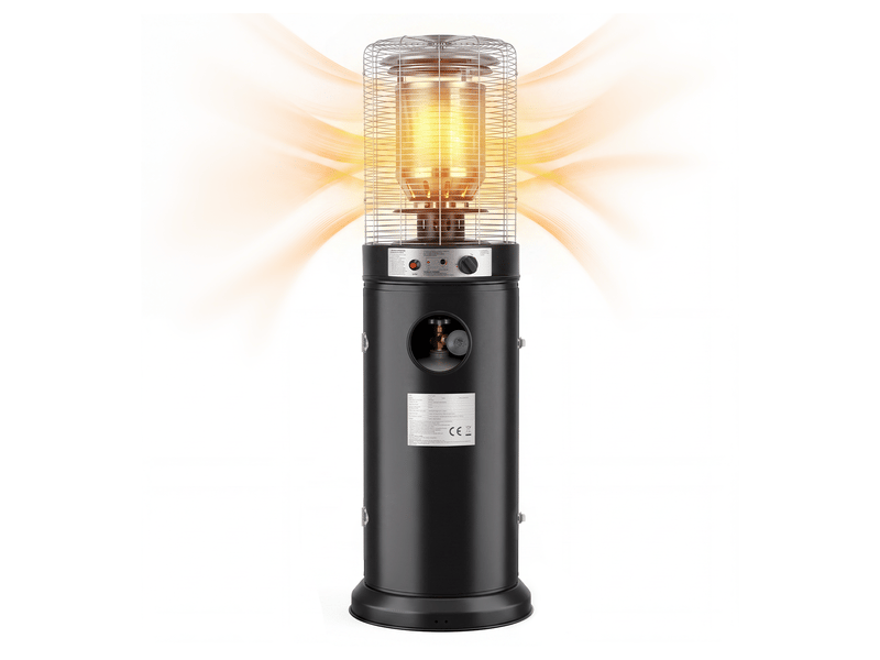 Zmh chauffage de terrasse vertical au gaz chauffage extérieur mobile sur roues métal pour jardin terrasse balcon - Conforama A