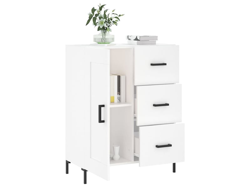 Buffet - bahut - meuble de rangement blanc 69,5x34x90 cm bois d'ingénierie  - Conforama D