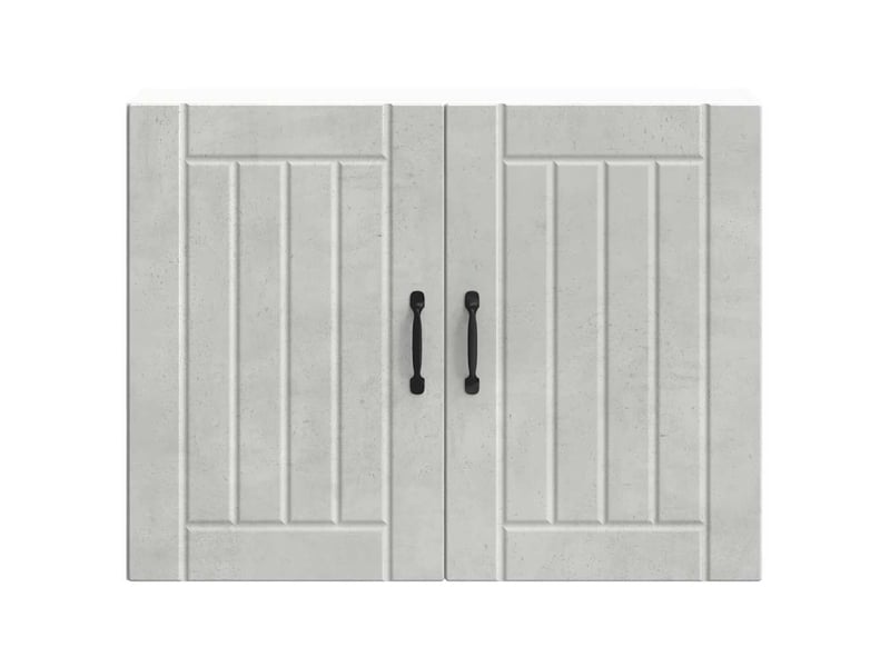 Meuble de rangement, armoire murale de cuisine lucca gris béton bois ingénierie shl1922 - Conforama D