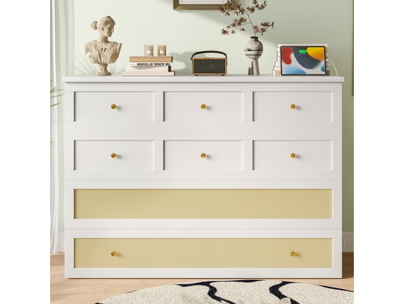  Lit armoire 140x200 cm avec usb et prise, transformable, mdf, blanc sans matelas  - Conforama C