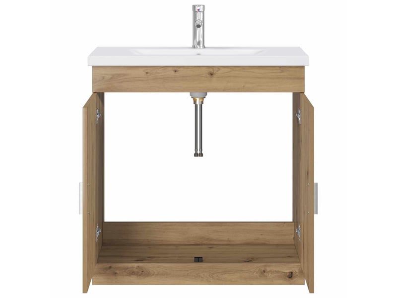  Ensemble de mobilier de salle de bain chêne artisanal shl7037  - Conforama C