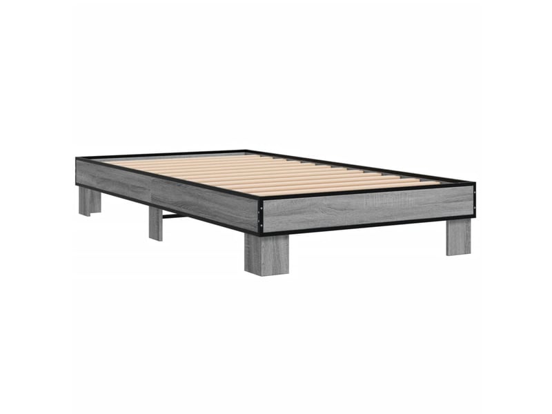 Lit simple- lit adulte -  cadre de lit sans matelas sonoma gris 100x200 cm  - Conforama B