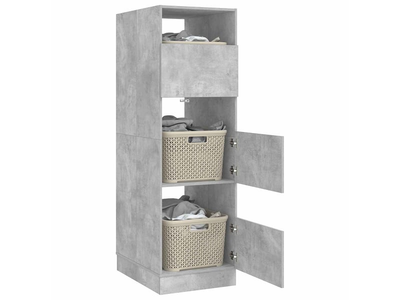  Armoire à laver béton 50x68x162 cm bois d'ingénierie  - Conforama C