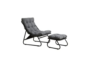 Fauteuil fixe   Velours côtelé gris