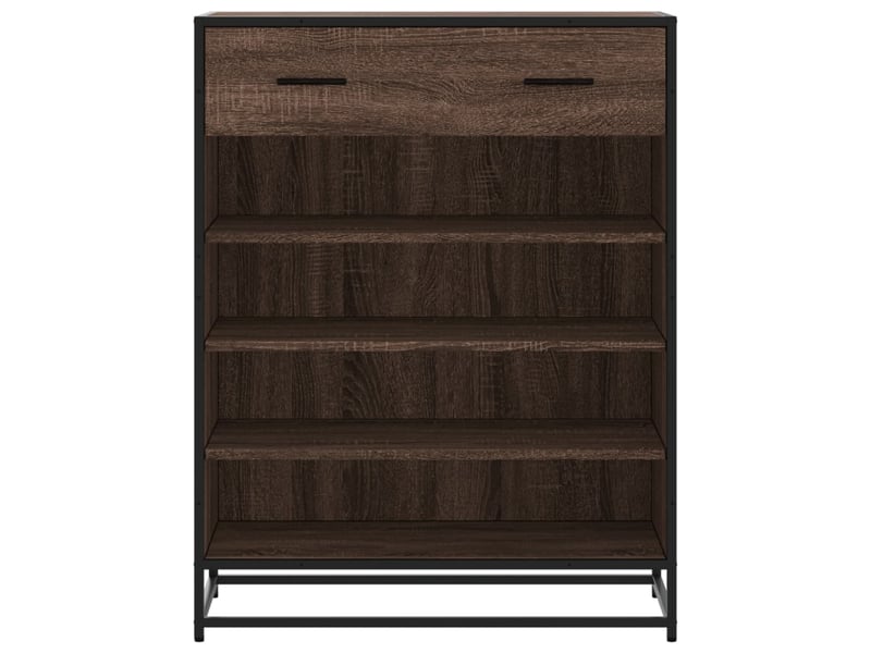  Meuble à chaussures, armoire à chaussures chêne marron bois d'ingénierie et métal shl359  - Conforama D