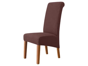 Lot de 2 housse de chaise - grandes housses de chaises de salle à manger imperméables et élastiques en jacquard noircafé, lot de 2