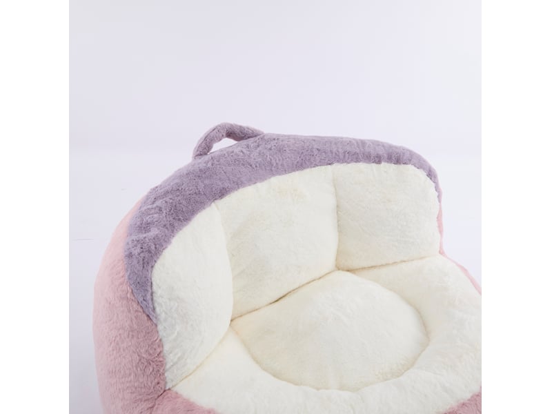  Fauteuil poire 106x110x77 cm multicolore rose blanc violet  - Conforama D