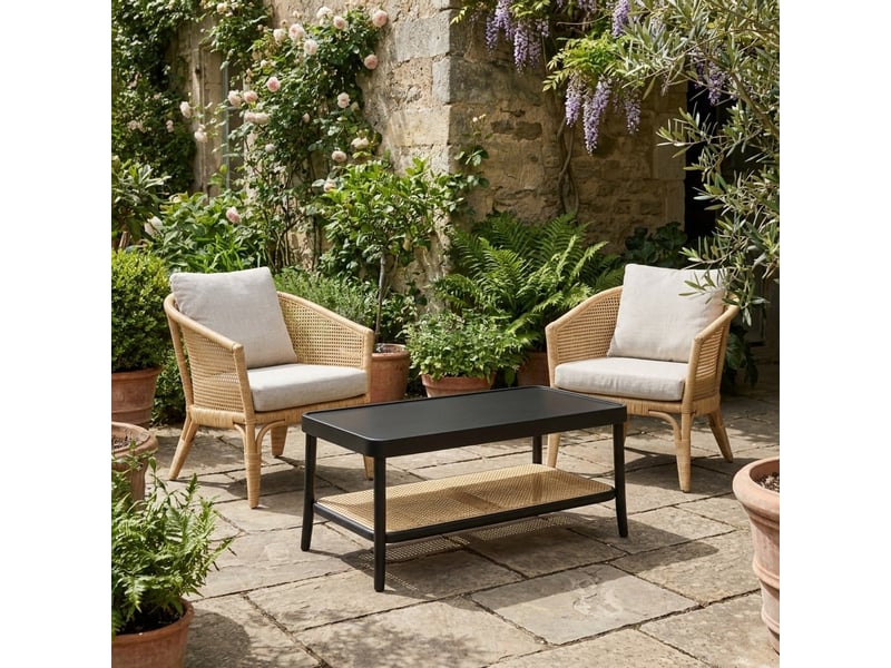  Table basse rectangulaire en bois avec étagère thomas - noir  - Conforama B