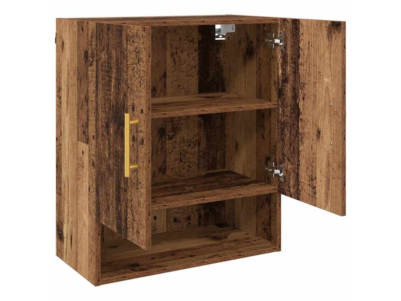  Meuble mural, rangement salon 60 x 31 x 70 cm bois d'ingénierie bois ancien shl5972  - Conforama E