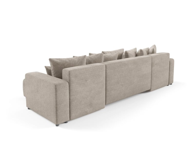  Canapé d'angle convertible evora u beige  - Conforama D