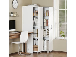 Bibliotheque coloris blanc <strong>MERAX</strong> <strong>bibliothèque blanc</strong> - 51.5 cm x 158 cm