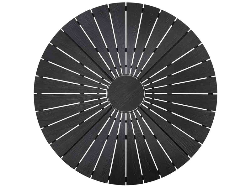  Table en aluminium noir, d109,5 x 72 cm  - Conforama D