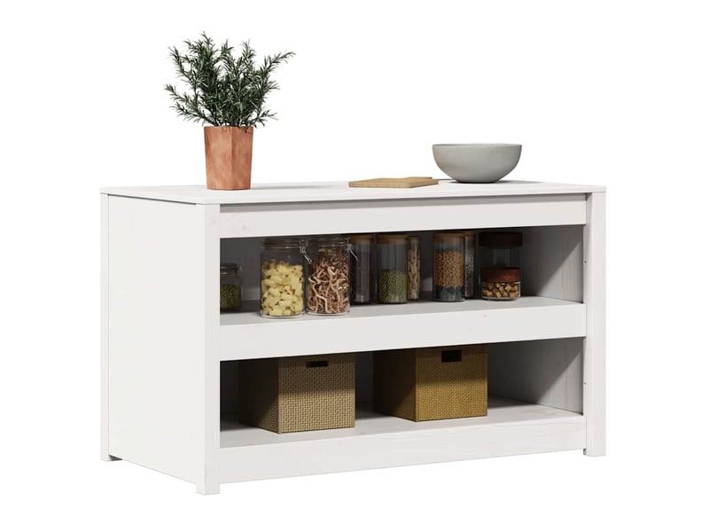  Meuble de rangement, armoire de cuisine meppel blanc 106x55x64cm pin massif  - Conforama C