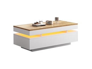 Table basse rectangulaire coloris bicolore   - 50 cmx100 cm