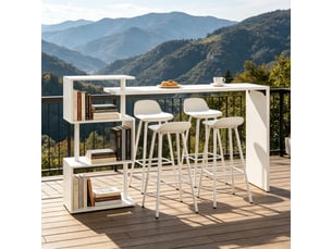 Bar coloris blanc OKMYHOME  - 97.5 cm