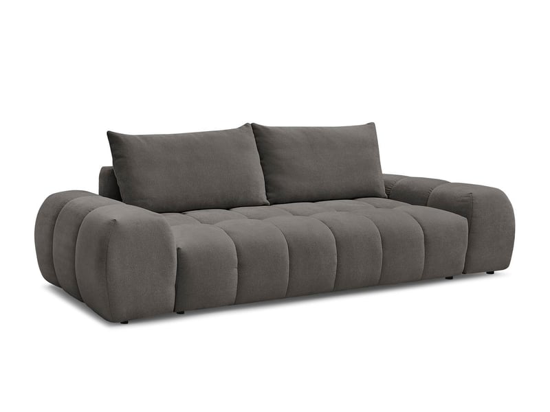  Bobochic canapé droit fixe 3 places everest tissu texturé gris foncé EVEREST - Conforama A